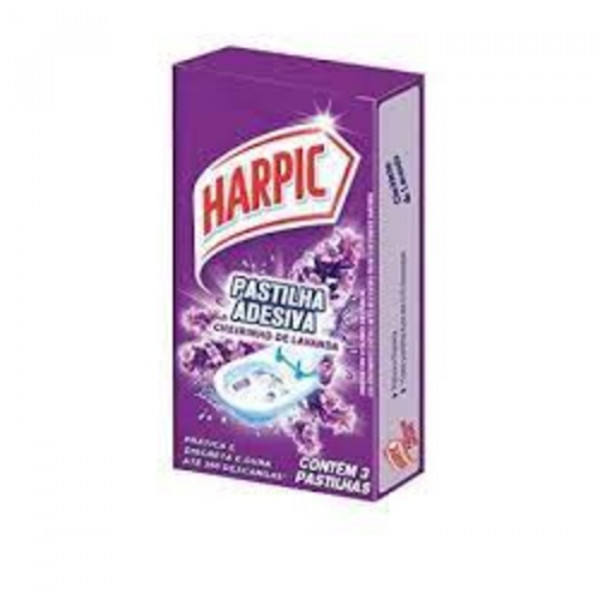 Pastilha Adesiva Harpic Lavanda 3 Un