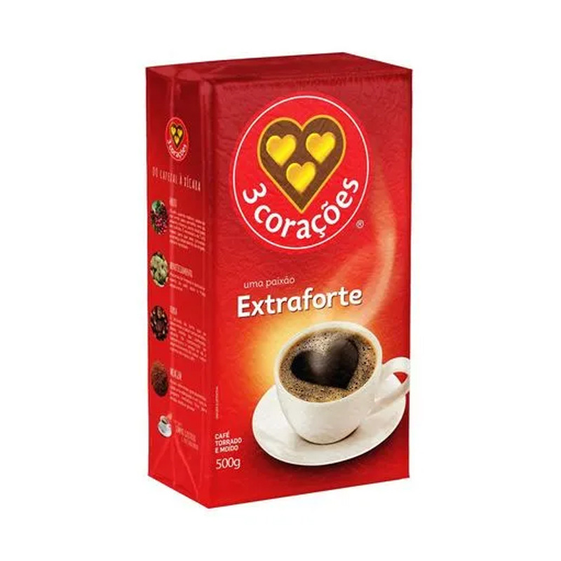 CAFE 3 CORACOES EXTRA FORTE  VACUO 500gr