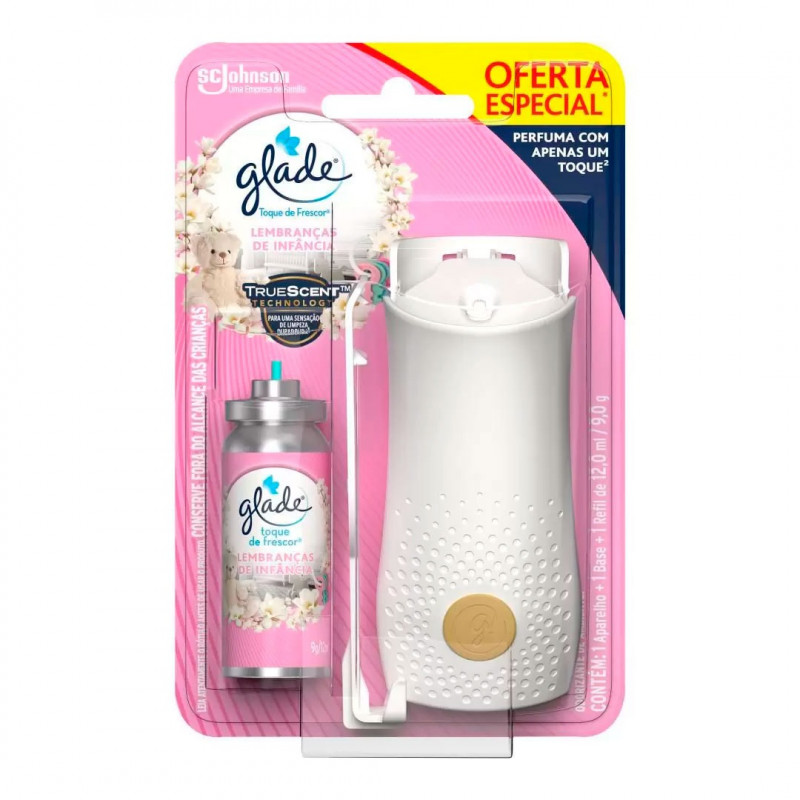 GLADE TOQUE FRESCOR LEMBRANCA INFANCIA APARELHO+REFIL 12ml