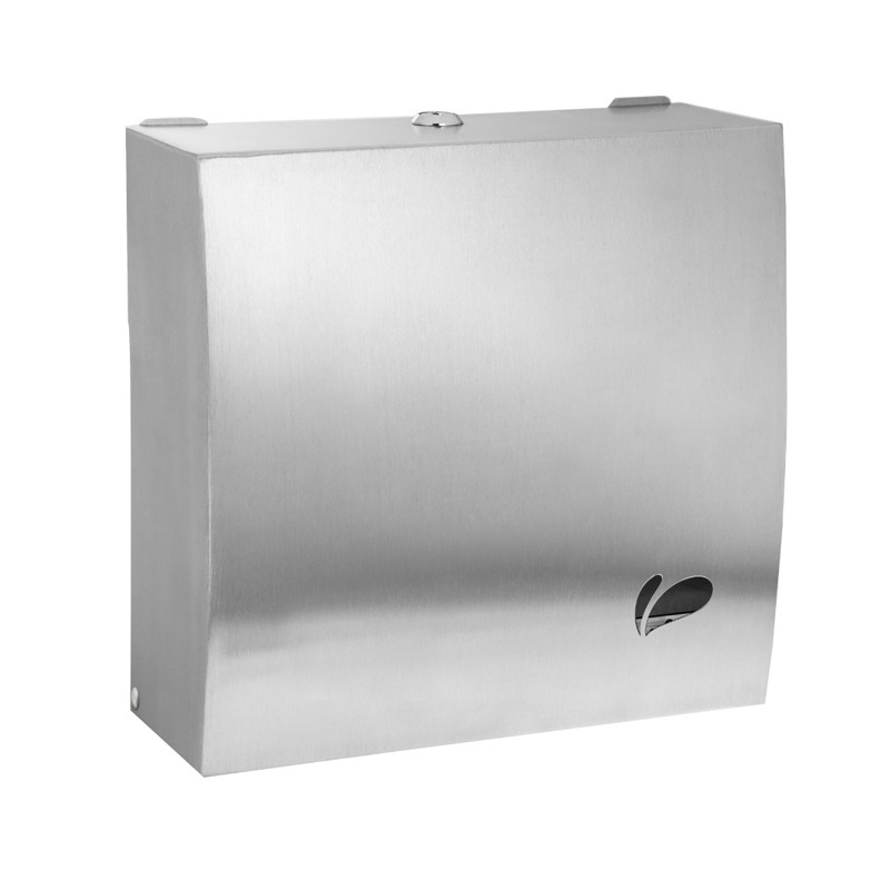 DISPENSER TOALHA INTERFOLHADO INOX BIOVIS NOBLE ESCOVADO