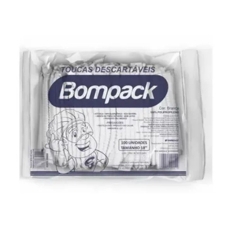 TOUCA DESCARTAVEL TNT BOMPACK 100Un