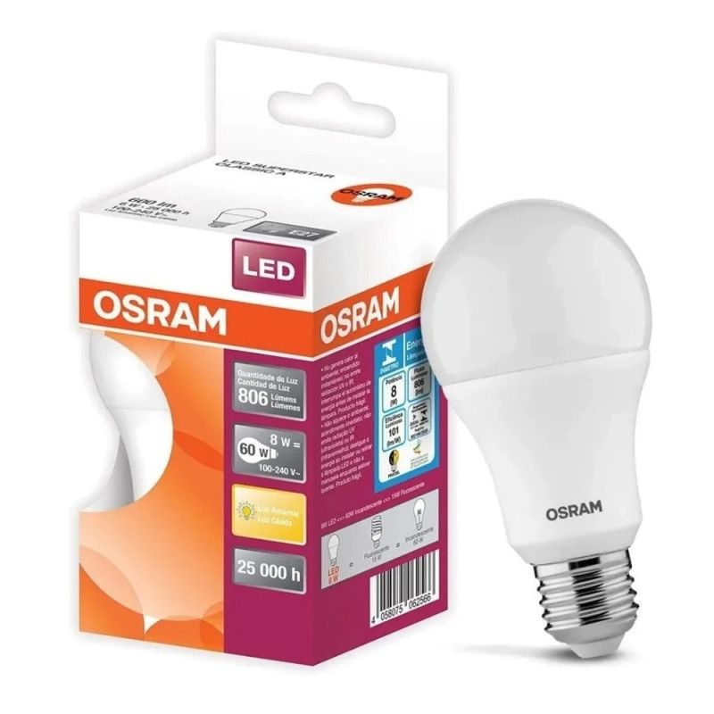 LAMPADA LED BULBO OSRAM  8W