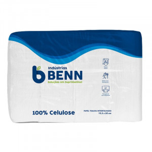 PAPEL TOALHA INTERFOLHADO BENN AZUL 100% CELULOSE 20x19x5x1000Fl REF: 34.85