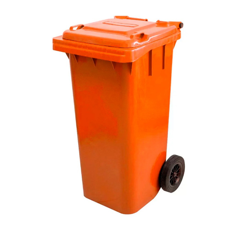 COLETOR LIXO BRALIMPIA LARANJA PEDAL  120L