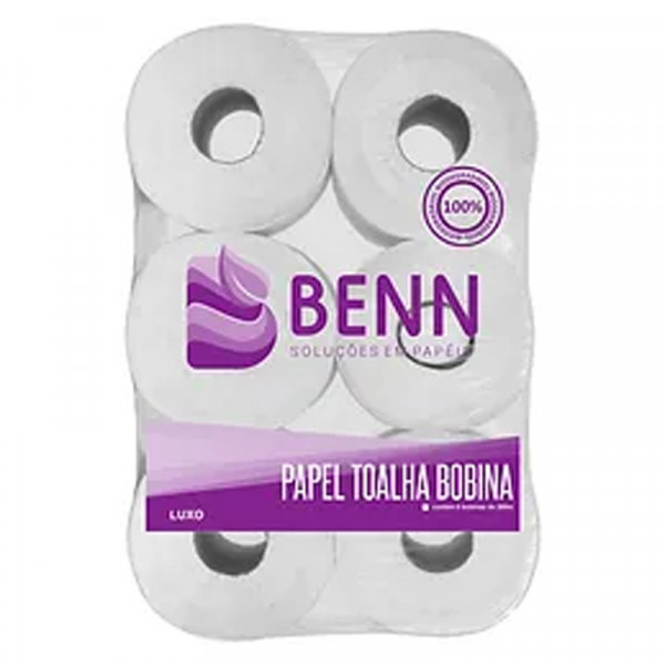 PAPEL TOALHA BOBINA  BENN 100% CELULOSE  6x120mx20g  REF. 43.471