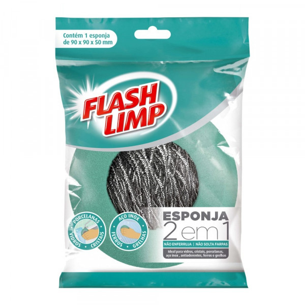 ESPONJA FLASHLIMP  2 EM 1 UNITARIO