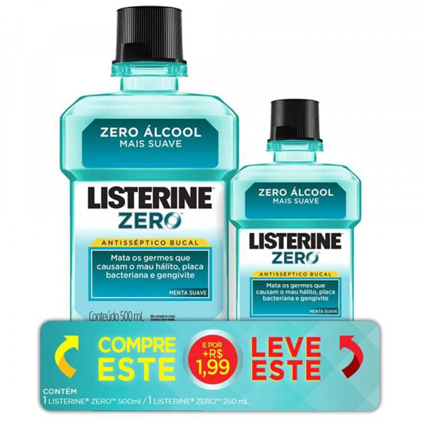 KIT LISTERINE 500ml + 1 99 leve 250 ml zero