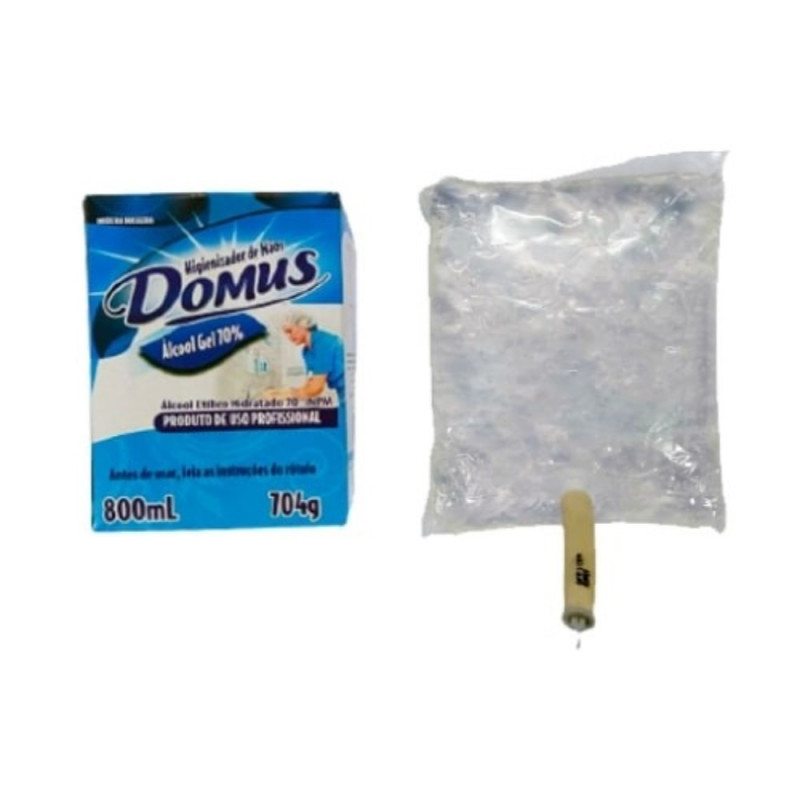 ALCOOL GEL 70% BAG DOMUS 800ml