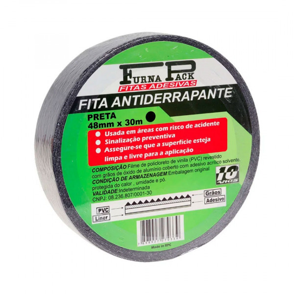 FITA ANTIDERRAPANTE FURNAPACK PRETA  48mmx30m