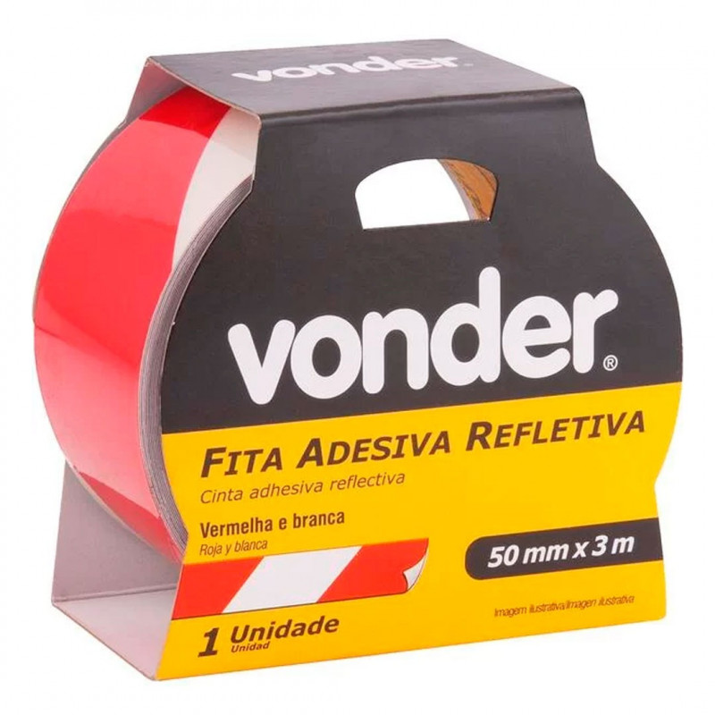 FITA REFLET ADESIV 50MMX3M VERMBRANC VD