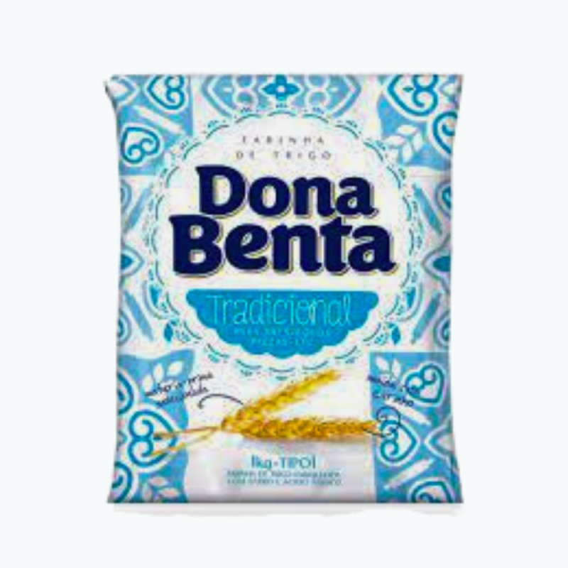 FARINHA TRIGO DONA BENTA AZUL SEM FERMENTO  1Kg