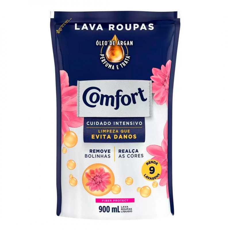 SABAO LIQUIDO COMFORT FIBER ROSA SACHE 900ml