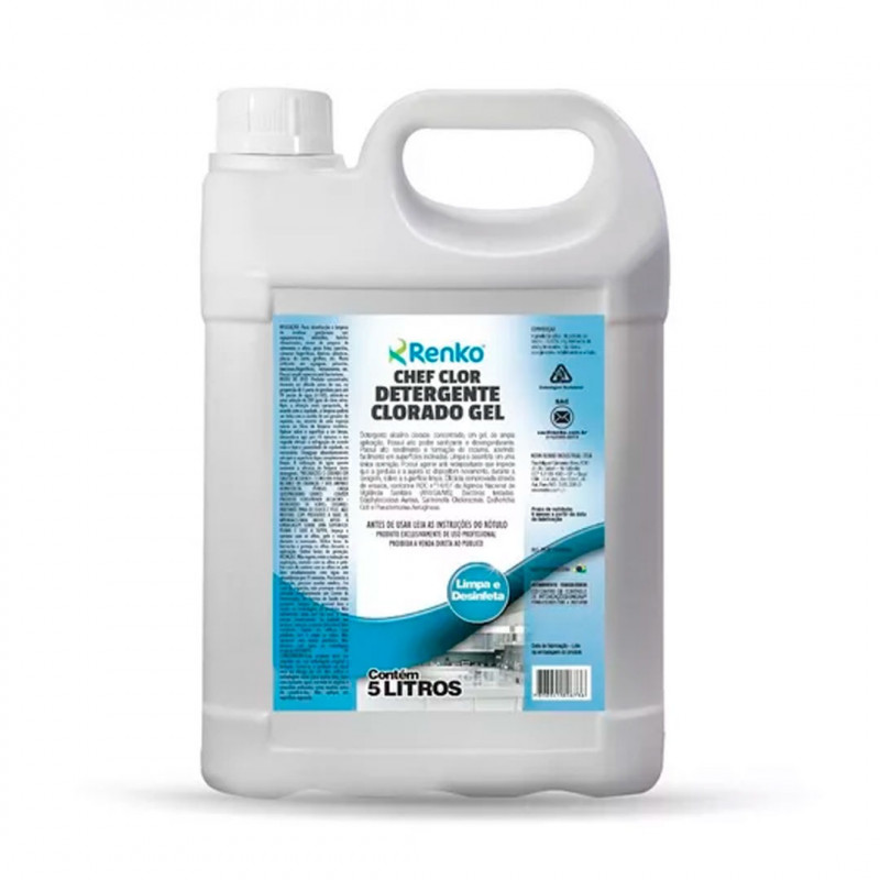 DETERGENTE CONCENTRADO CLORADO RENKO CHEFCLOR  5L