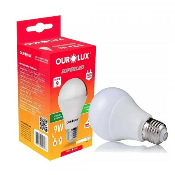 LAMPADA LED BULBO OUROLUX  9W