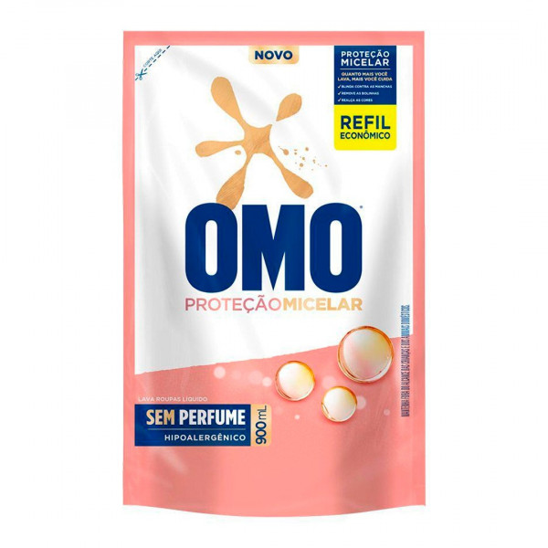 SABAO LIQUIDO OMO MICELAR SEM PERFUME SACHE 900ml