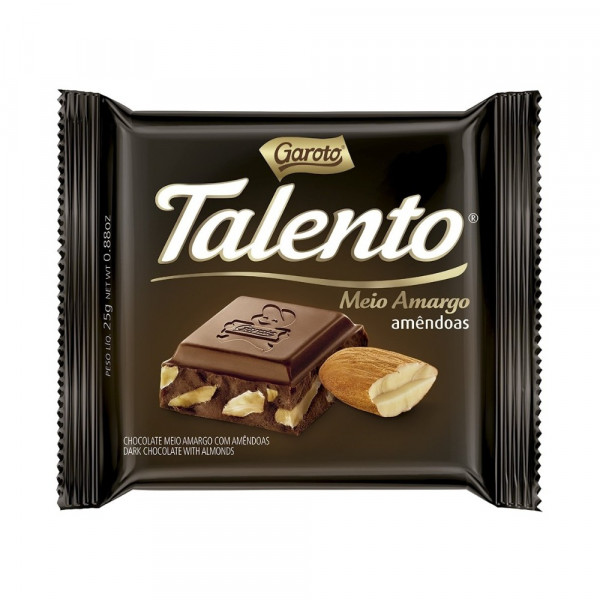 CHOCOLATE TALENTO TAB MEIO AMARGO  12x85g