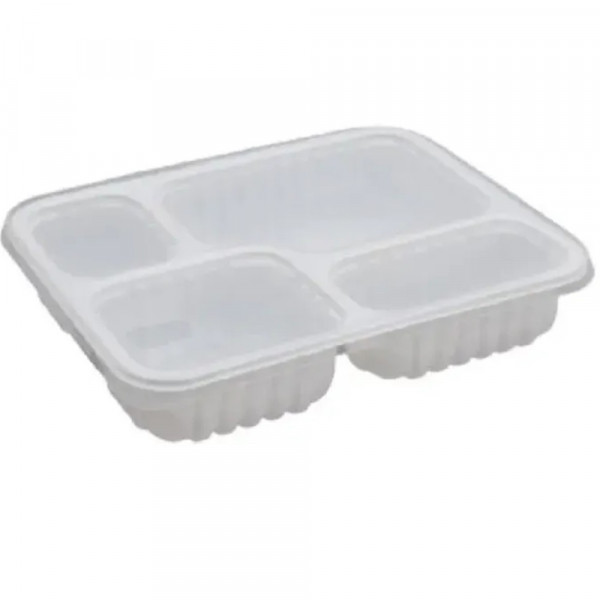 BANDEJA GALVANOTEK 4 DIVISORIAS COM TAMPA G324  1225ml/100Un