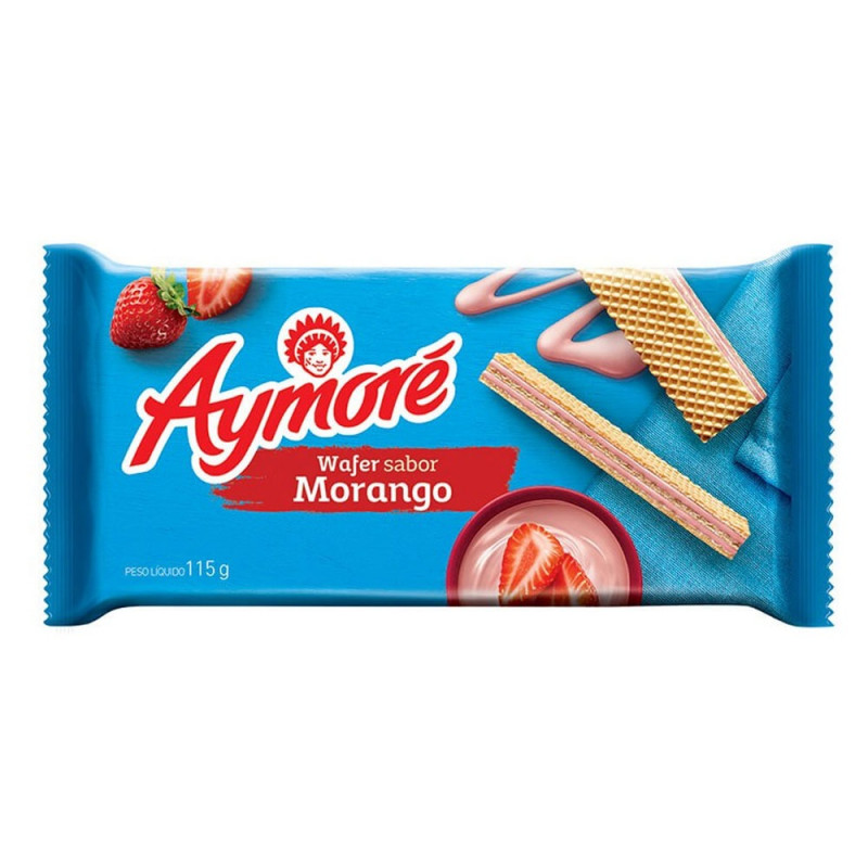 BISCOITO AYMORE WAFFER MORANGO