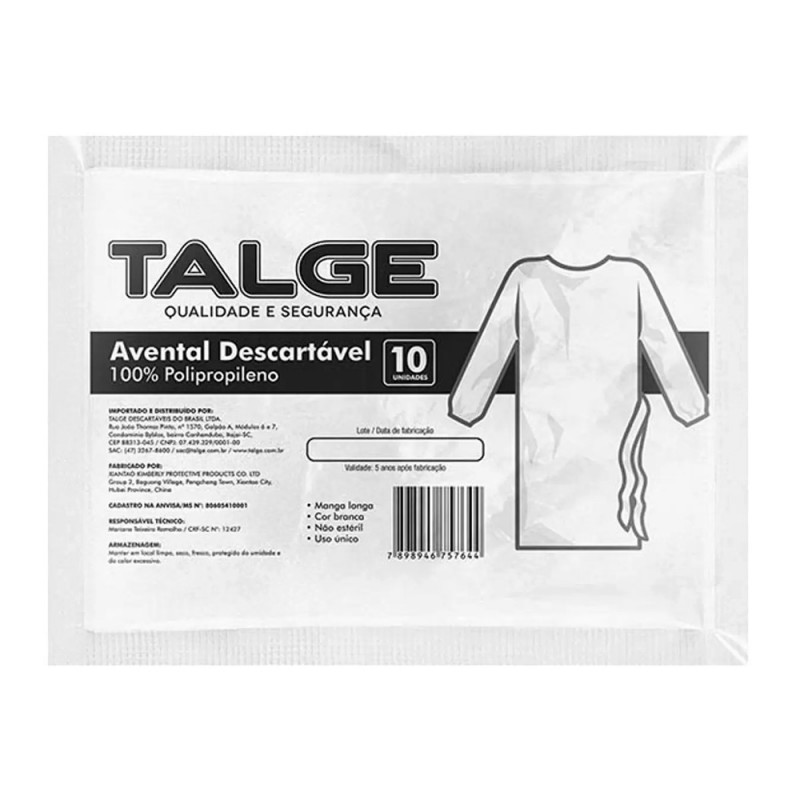 AVENTAL DESCARTAVEL TALGE TNT  30g 10Un