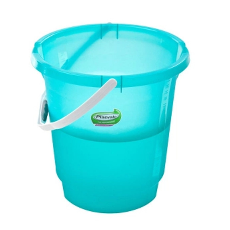 BALDE PLASTICO PLASVALE AZUL TRANSLUCIDO  20L