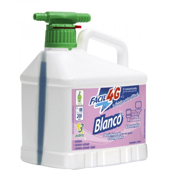 DESINFETANTE CONCENTRADO BLANCO FACIL 4G LAVANDA 2L