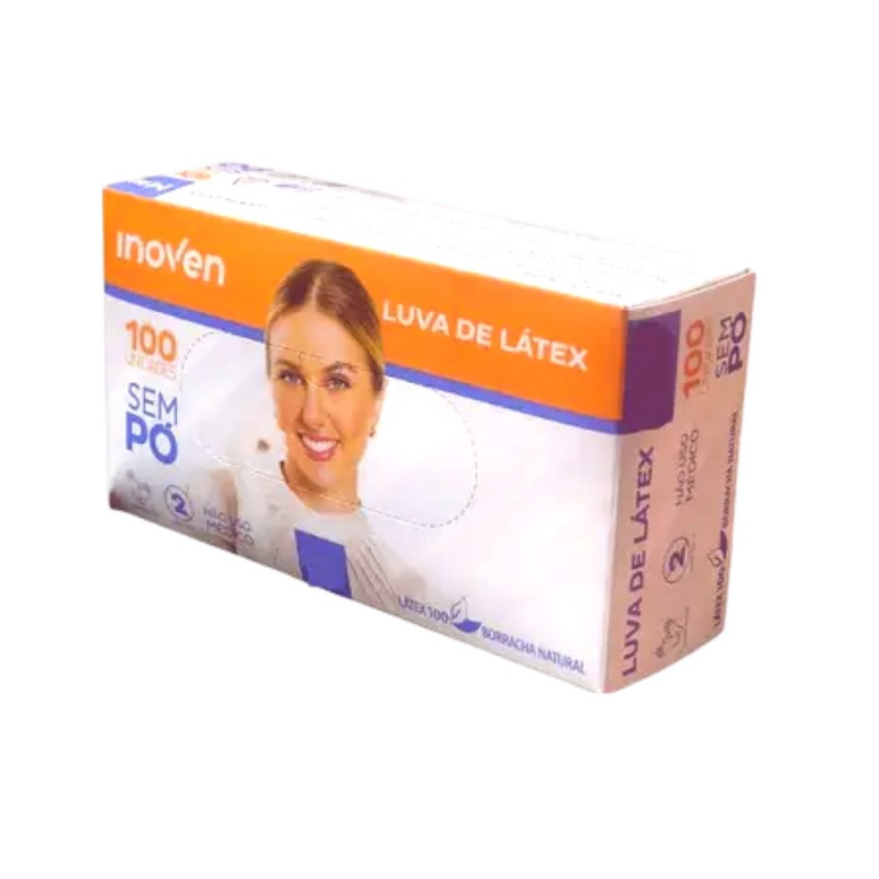 Luva Desc Latex Inoven SEM Po G - 100 UN