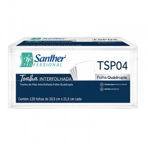 PAPEL TOALHA INTERFOLHADO SANTHER INOVATTA FQUA 22x23x1200Fls  REF: TSP04