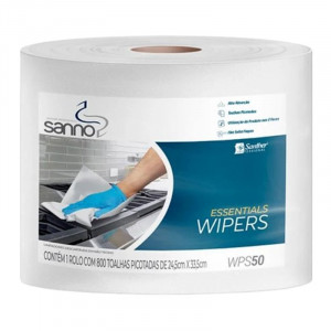 WIPER SANTHER SANNO ESSENTIALS ROLO BRANCO 24X800FLS 33,5Cm WPS50